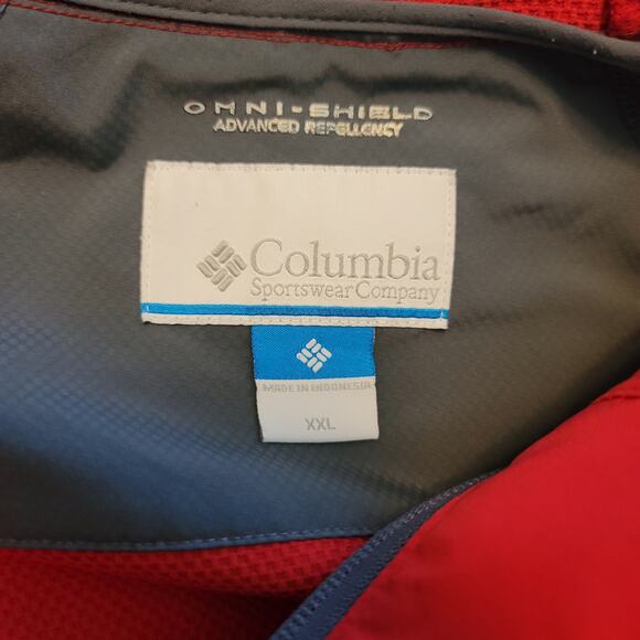 Columbia Omni-Shield Advanced Repellent Red Men's Jacket XXL - Picture 5 of 5